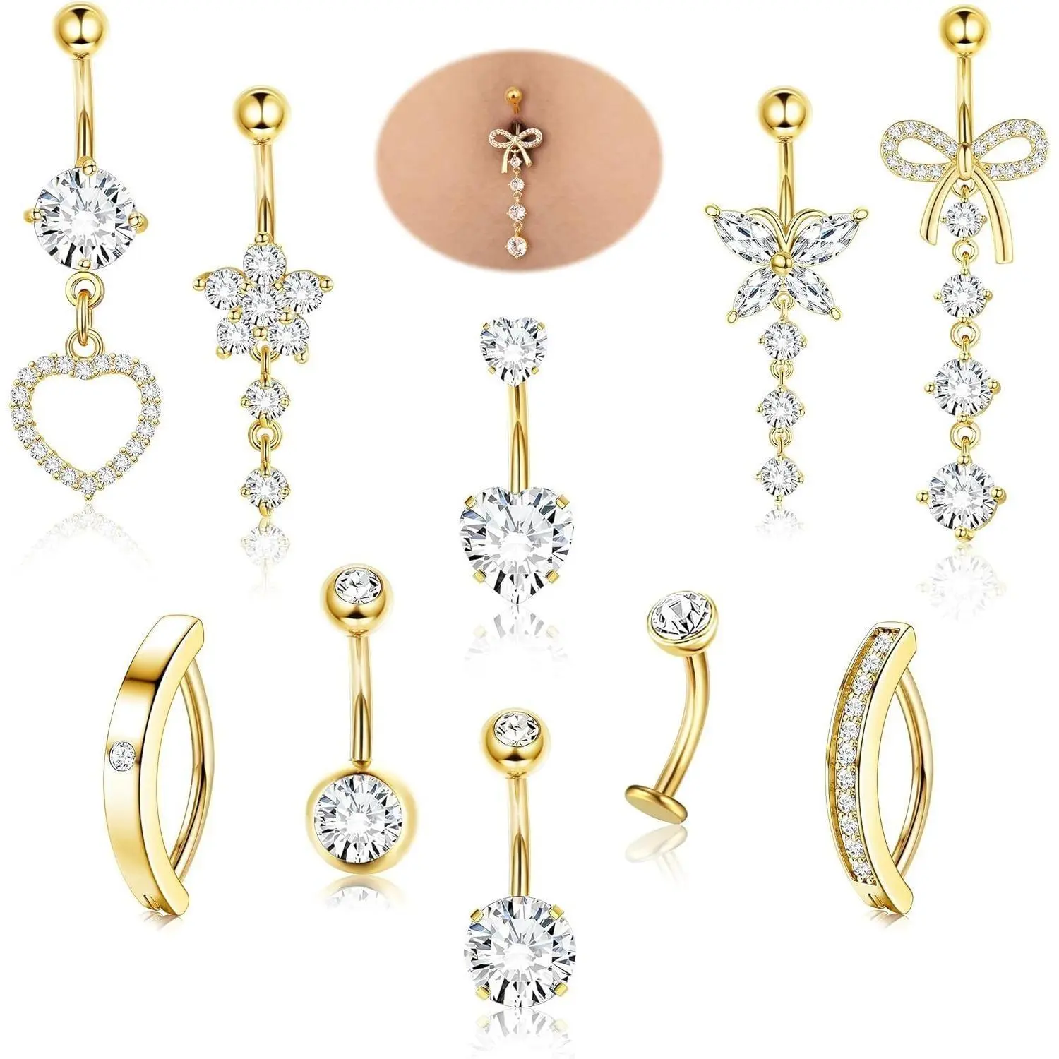 gold-white cz