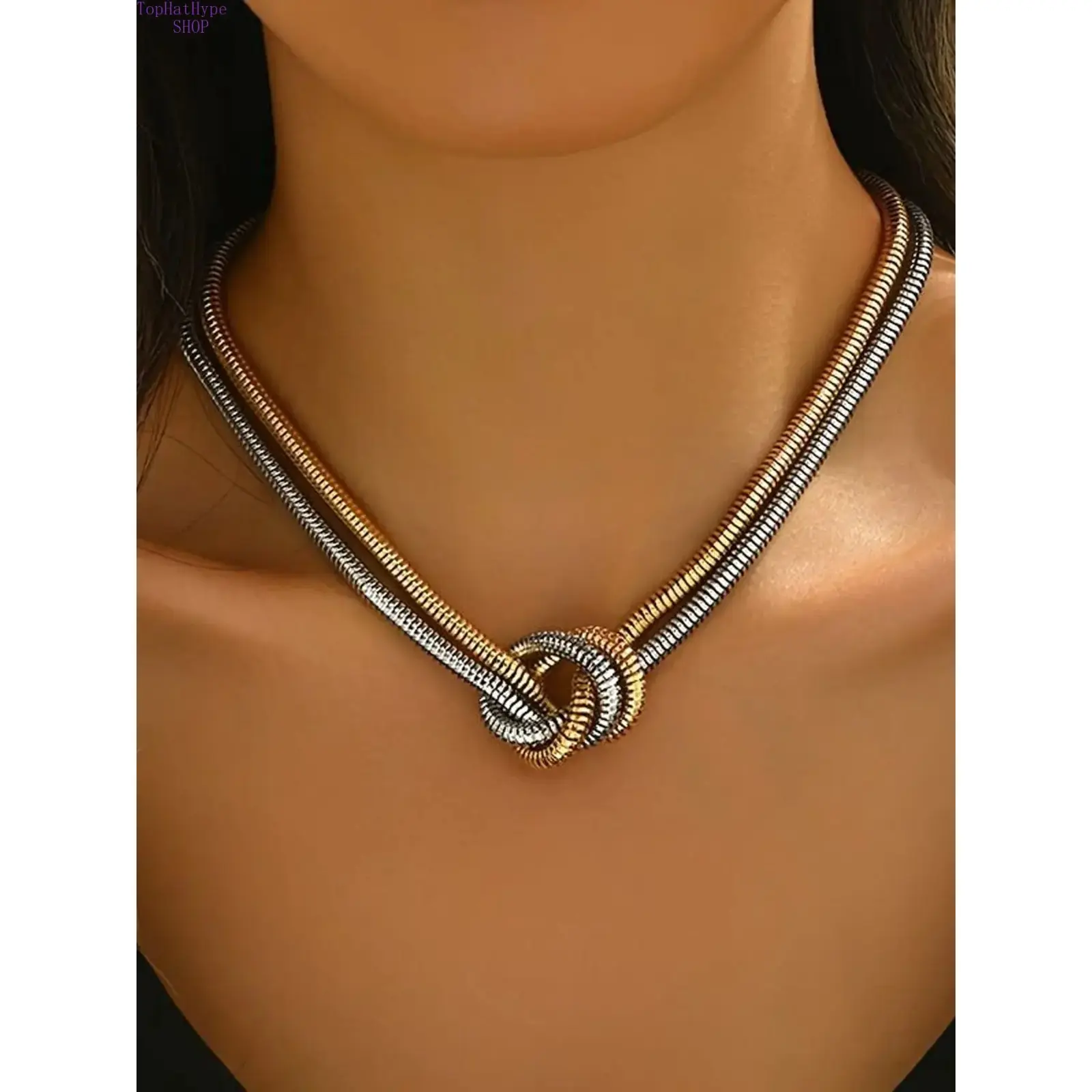 Women's Knot Pendant Necklace - Elegant Minimalist Cable Chain Jewelry, Chic All-Match Layering Accessory, Casual Style & Fashion Statement Piece for Office & Casual Daily Wear, Cable Chain Necklaces, Casual Style Necklaces