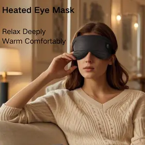 arboleaf Eye Massager with Heat, Cordless Rechargeable Warm Eye Compress, Temperature Control, Light Blocking, Washable Cover & Travel