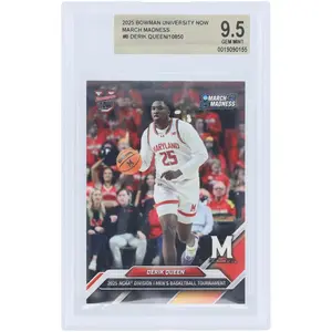 Derik Queen University of Maryland 2025 Bowman University Now March Madness #8 BGS Authenticated 9.5 Card