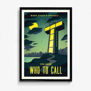 Titans Tower Retro Poster - Wall Decor Artwork Gift Teen Titans Cartoon