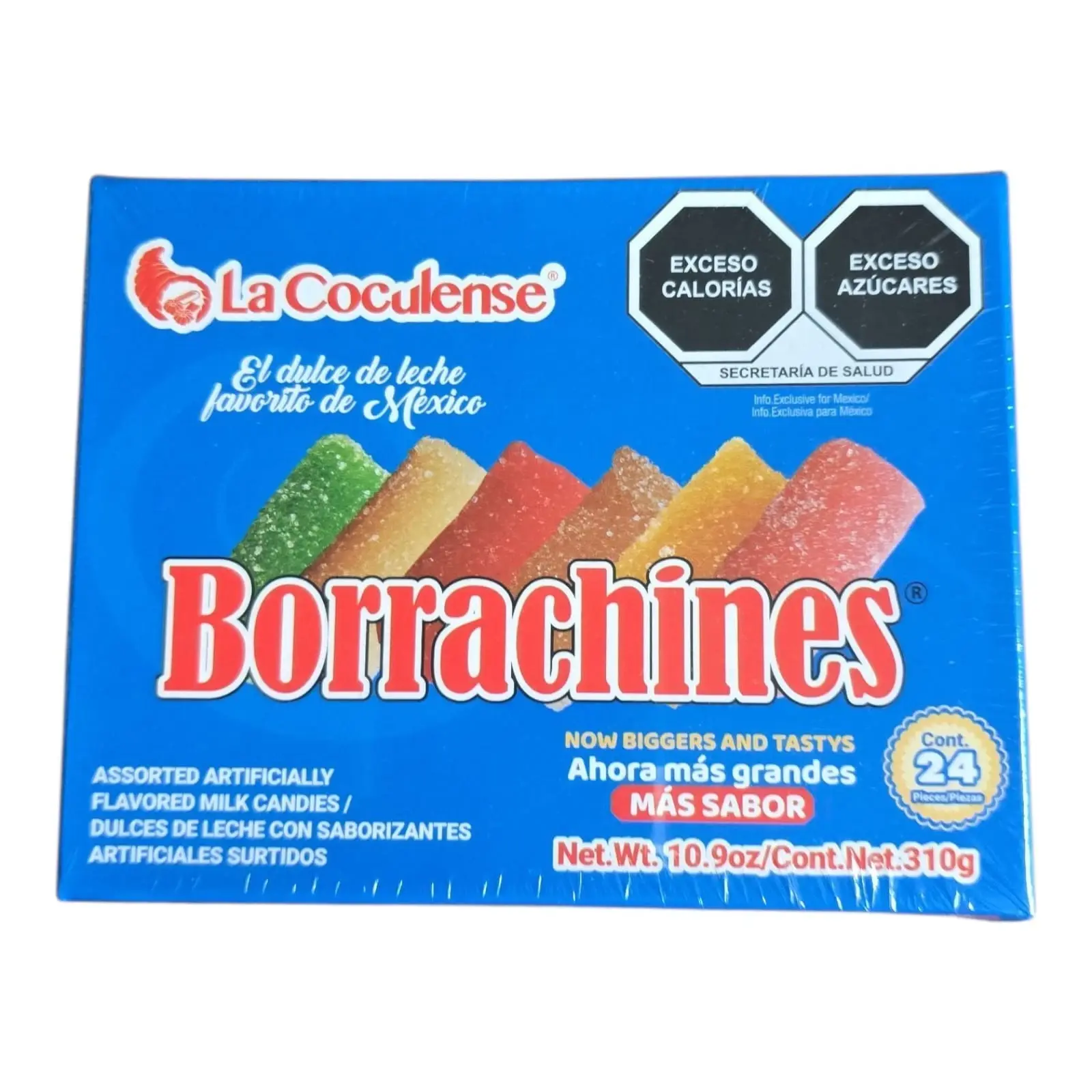 La Coculense Borrachines Assorted Artificially Flavored Milk Candies, 24 Pieces, Mexican Candy, Dulces