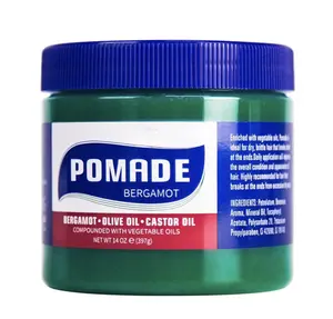 Bergamot Pomade for Styling with Olive Oil & Castor Oil, 14oz Adds Hair shine