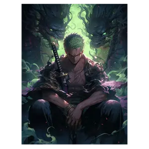 Roronoa Zoro Art Print Anime Poster, Zoro One Piece Anime Manga Posters