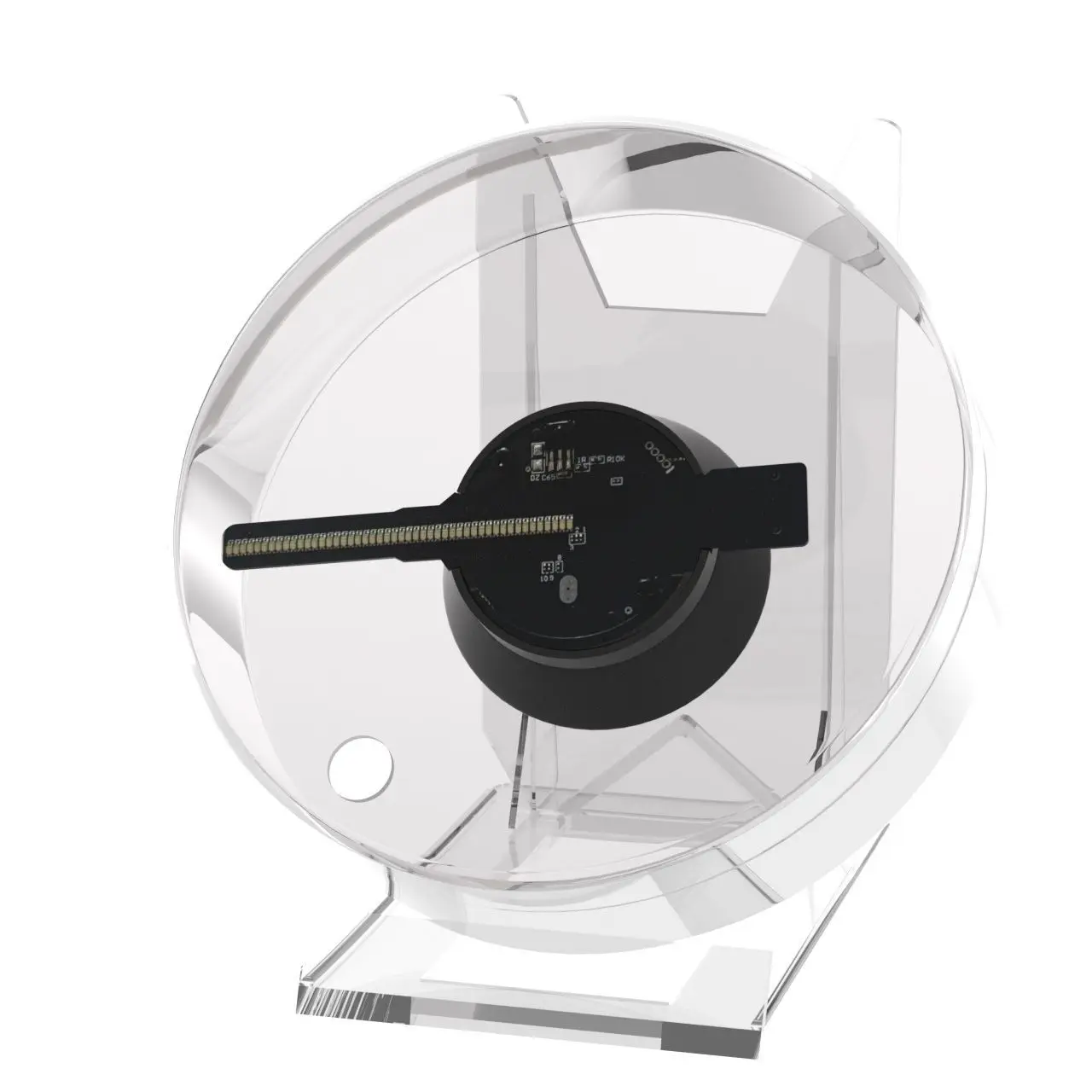 New 3D Hologram Fan Projector with Cover, 8.8cm Holograph, Bluetooth, WiFi, Remote & Mobile Phone App Control, Audio-Enabled Decorations for Holiday and Parties, Easter Gift Choice
