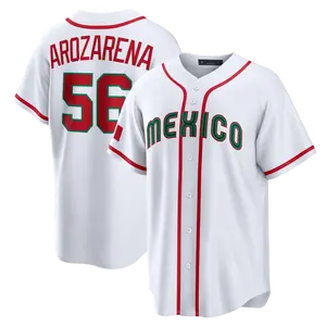 Men's Mexico Baseball Randy Arozarena White 2026 World Baseball Classic Home Stadium Jersey