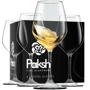 Paksh Novelty Italian Wine Glasses - Clear Wine Glass Set for Parties, Weddings, Gifting, for Red and White Wine - Christmas Gift for Women & Men