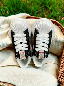 Mmy Shell Toe Dissolving Shoes, Canvas Material, Unisex Commuter Casual Sneakers, Low Top Flatform, Medium Width, All Seasons