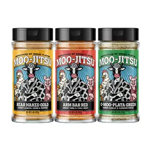 Moo-Jitsu 3-Pack: Rear Naked Gold, Arm Bar Red & O-Moo-Plata Green - US Flavor Spices