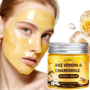 Gswp Bee Venom Gold Mask with Chamomile Extract, Reduces Fine Lines and Wrinkles, Brightens Skin, Suitable for All Skin Types, 70g