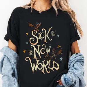 Wage War Sick New World Muted Gold Devil T-Shirt – 2026 Tour Metalcore Graphic Tee Fan Merch