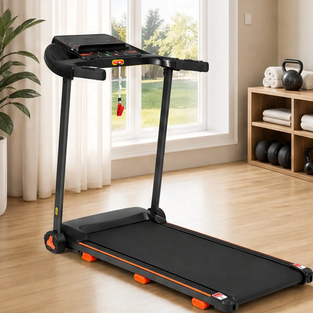 ARCH 2.5HP Folding Treadmill - Home Gym Exercise Machine with Incline, Heart Rate Sensor, Bluetooth Speaker, USB Charging, 300 lb Capacity, 7.5 MPH Max Speed, 43.3"x15.75" Running Belt, 6 Shock Absorbers, Quiet Motor, Black Metal Build, Home Exercise Equi