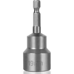 RV Scissor Jack Socket, Camper Travel Trailer Drill Adapter, Works with 3/4 inch or 19mm Hex Drive Jacks, 1/4 Inch Hex Shank, 1 PACK