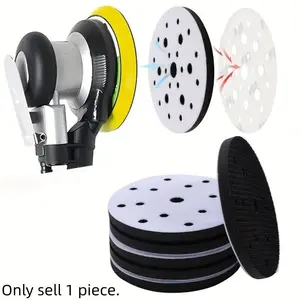 1PCS 6-inch 15-hole interface soft foam sandpaper cushion, containing zircon aluminum oxide abrasive, suitable for automotive woodworking sander, durable Heavy Duty sanding pad, sander accessories and polishing pad.