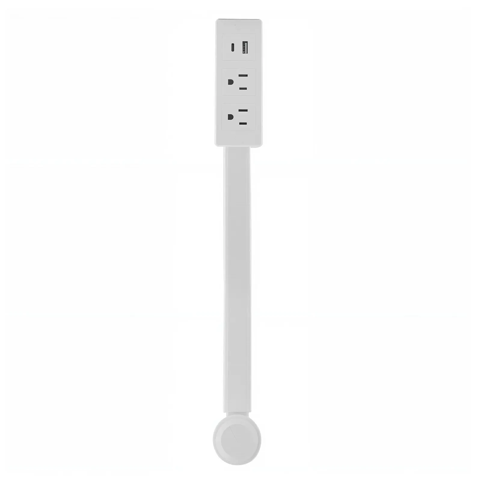 Power socket extender rod, equipped with two sockets and a power plug with USB-A/USB-C interface, which can rotate 180° (90° on each side). It is an ideal must-have item for bedrooms, sofas and desks,Father's Day Gift
