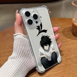 Stylish Popular Anime Male Death Note Phone Case Suitable for Iphone 17, Air 16, 16E, 15, 14, 13, 12 Mini, 11 Pro Max, X, XR, XSMAX, 8, 7 E Plus, Featuring Four-Corner Drop Protection, Transparent Soft Shell, Ultra-Thin Back Cover, And Creative, Phone Cov