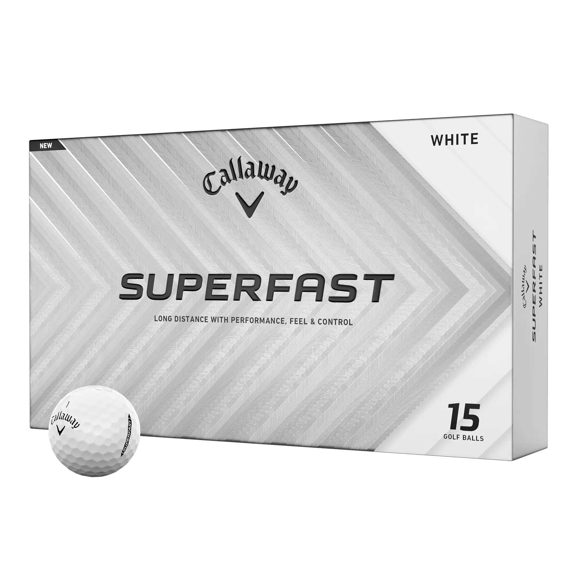 Callaway Golf Superfast 15-Pack Golf Balls in White