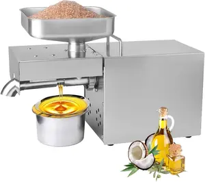 Kitchen Oil Press Machine Electric Automatic Oil Press Extractor Organic Oil Expeller for Avocado Coconut Flax Peanut Castor Hemp Perilla Seed Canola Sesame Commercial Grade1500W