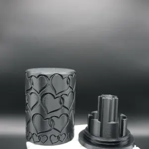 Heart Pen Purge Station & 7 3ML Cartridge Holder - 3D Printed Design for Fridge or Cabinet Use - Practical Storage Solution Desk Organizer Desk Accessories