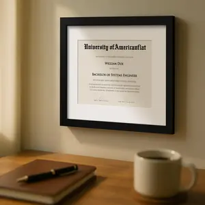 Americanflat Diploma Frame with Mat Shatter-Resistant Glass Classic Molding for Graduation Moments Decor Photo