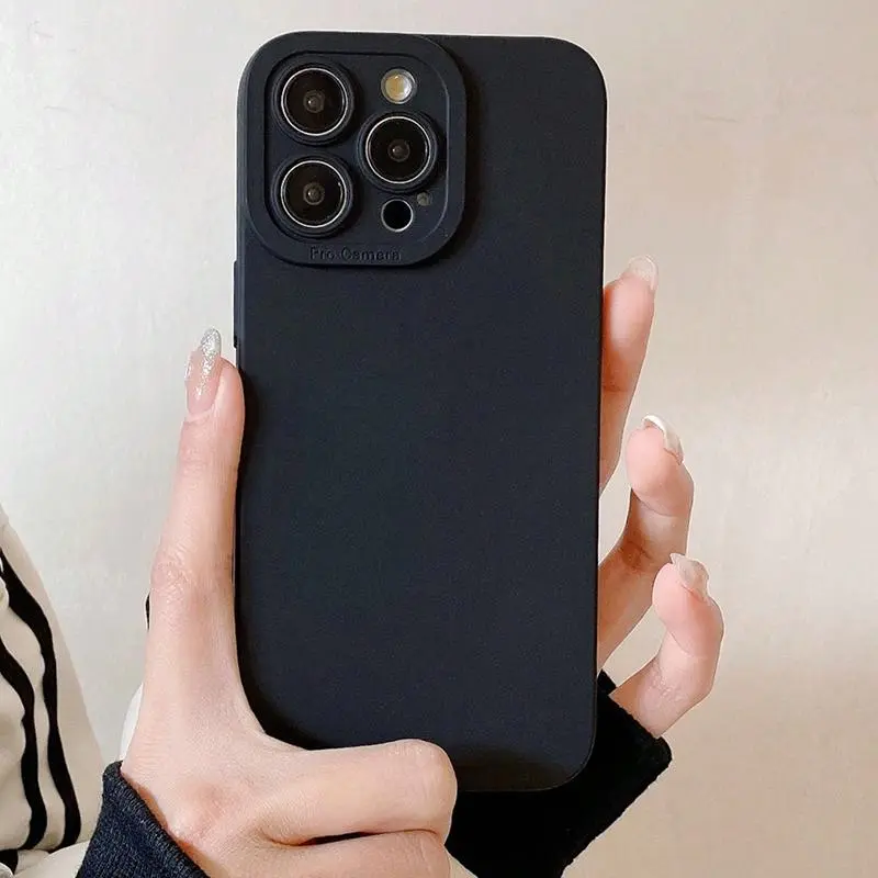 Solid Color Phone Case, Durable Cellphone Shell, Shockproof Phone Protective Cover, Phone Accessory Compatible with iPhone 6 7 8 X XR XS Max 11 12 13 14 15 16 Pro Max Protector Cellphone Protection Casing