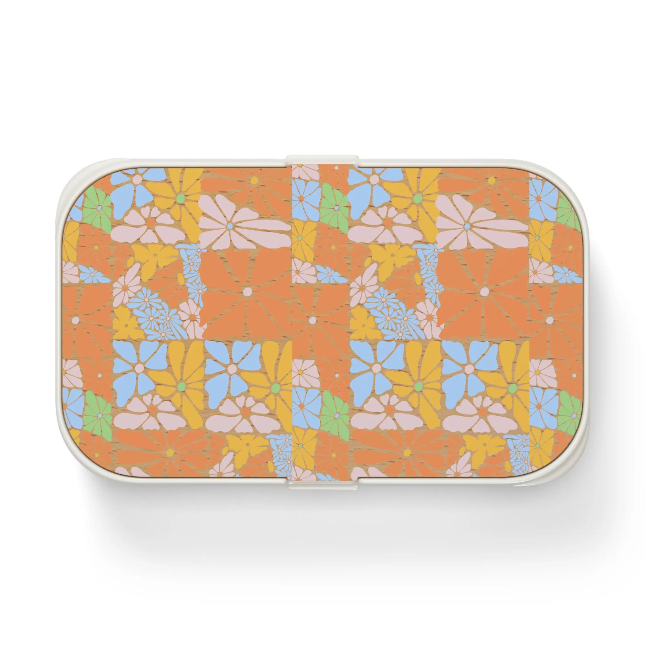 Colorful Floral Bento Lunch Box, Eco-Friendly Meal Prep Container, Cute Lunch Organizer, Perfect for School, Work, Kids, Gifts
