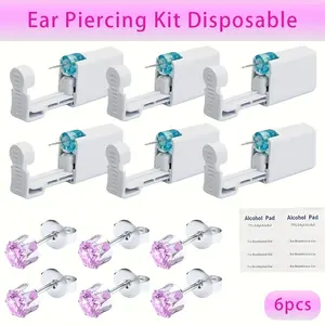 2/4/6pcsof painless earrings  | Hypoallergenic | Painless, Easy to Use