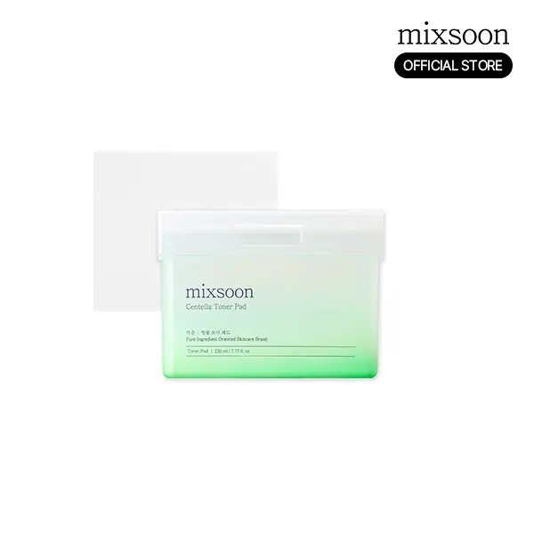 [mixsoon Official] Centella Toner Pads - 7.77 fl.oz/230ml/120 Sheets, Gentle, Lightweight, Soothing, Hydrating, Cleansing Korean Skincare Toner Pads for Sensitive Skin with Moisturizer, Selfcare Benefits