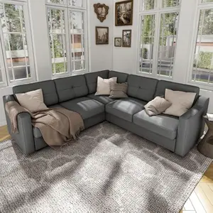 Convertible Sectional Sofa,Minimalist Modern Sofas,L Shaped Couch 5-Seat Sofas for Living Room, Small Apartment, Reversible Sectional Couch