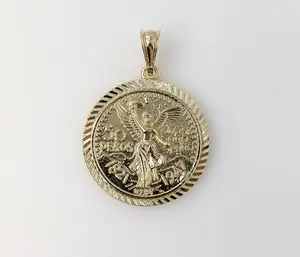 Plated Mexican Centenario Coin 50 Pesos Pendant