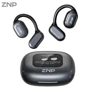 ZNP N01 True Wireless Open Ear Headphones Bluetooth 6.0 Bone Conduction Earphones Over Ear TWS Headset for iPhone Android Phone Electric Audio Earbuds