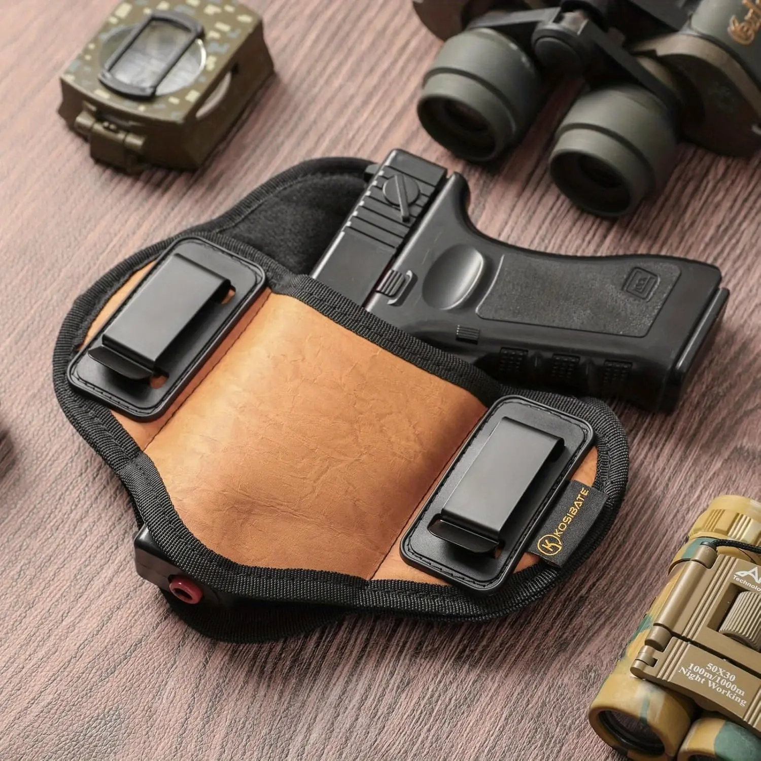 1pc Classic Style Right/Left-Handed Tactical Holster Belt with Metal Clip and Universal Holder, Adjustable Closure, Material Outdoor Sports Bag Outdoor Fitness Bag Gym Bags 9MM 380 Glock 17 19 26 43x 1911 vnsh fn reflex holster for concealed carry