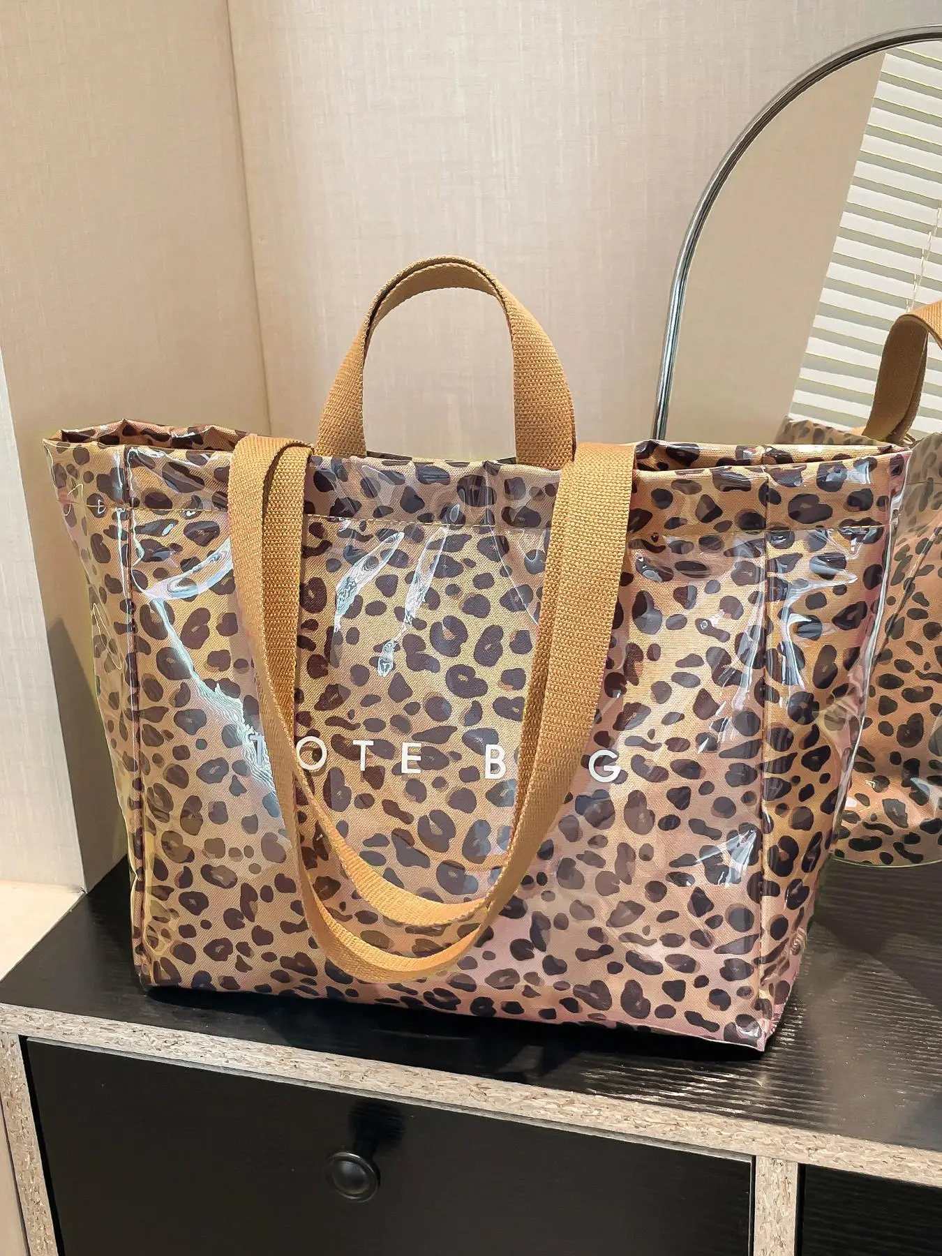 Fashion Leopard Pattern Soft Commuter Tote Bag, Large Capacity Shoulder Bag for Women, Casual Trendy Versatile High-quality Daily Commuter Tote Bag, G