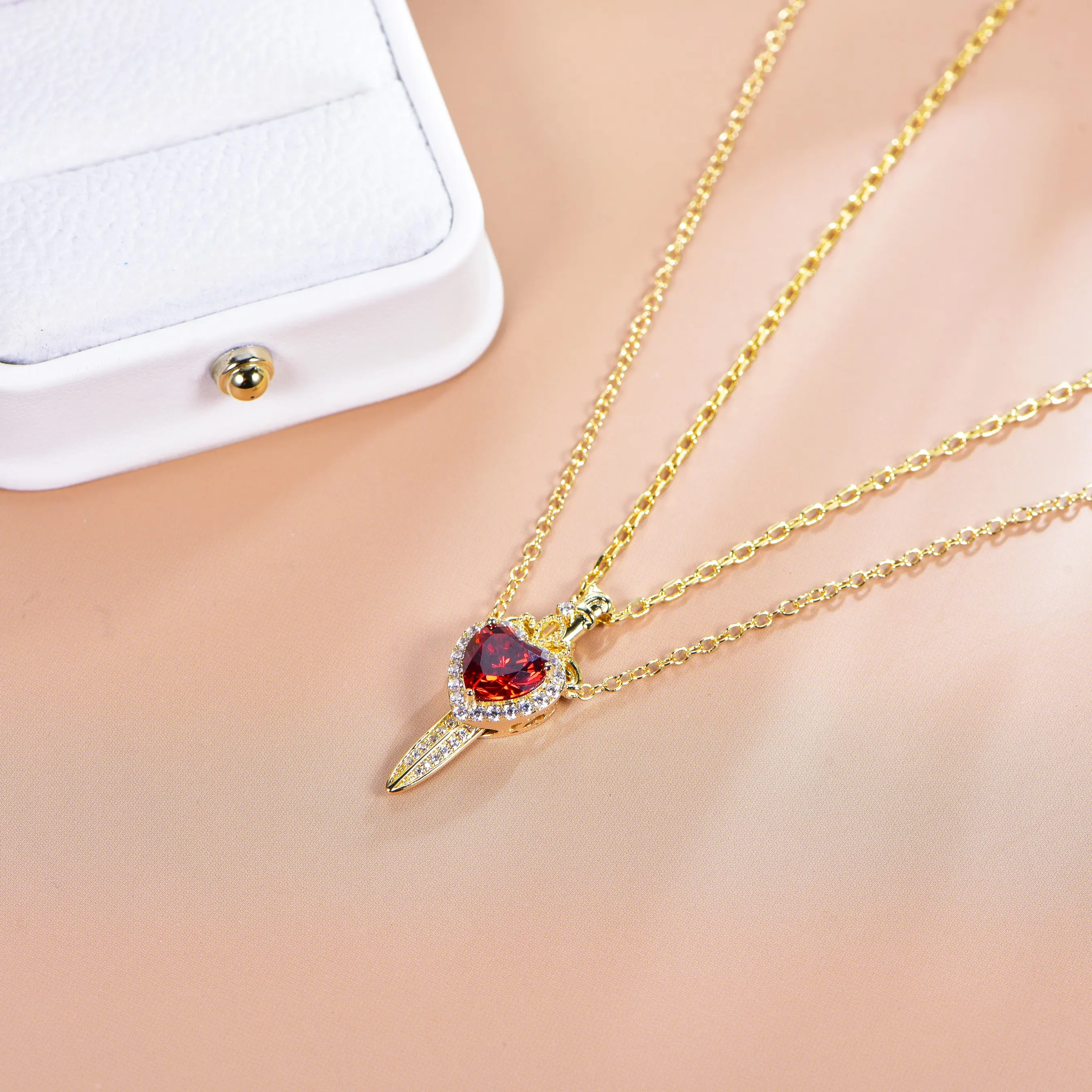 Chic Gold Necklaces - Heart, Key & Wing Charms for Everyday Wear