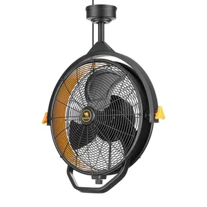 Mule 18" Fan XL, Dual Height Ceiling Mounting options, Standard 3-Prong Plug