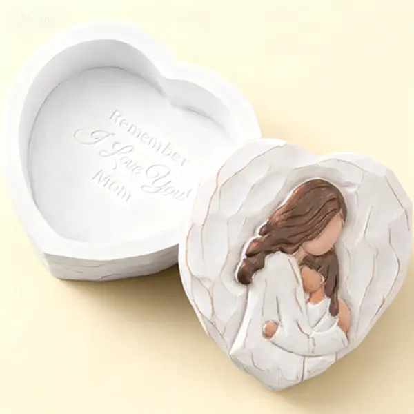 Hand-Painted 3D Keepsake Memory Box - Mother of The Bride Gift, Mom Birthday Present - Remember I Love You Keepsake - Decorative Home Accent, Small Keepsake Box for Women