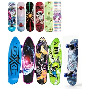 Multiple Color Options Cruiser Skateboard, Portable Complete Skateboard for Children Teenagers Boys Girls Entry-level Beginner Outdoor Sports Board