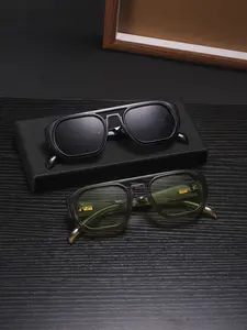 Men's Pilot Sunglasses Frame, Pure Color Lightweight Frame, Soft Colored Lenses, Classic Style for Outdoor Travel Driving