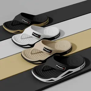 Mens Flip Flops with Arch Support, Comfortable Yoga Mat Leather Walking Thong, Flip Flops Slip On Beach Sandals  Cushioned Footbed Thong Sandals Flipflop Footwear