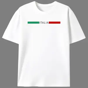 Italian Pride Italia T-Shirt |   Minimalist Flag Stripes Graphic Tee for Italian Americans