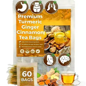 Inflammatory Tea, Contains turmeric,ginger, and cinnamon.  Sugar-free,caffeine-free,gluten-free, vegan healthy beverage.good herbal remedy eco-friendly tea bags. No Sugar, NoCaffeine, No Gluten,100% natural