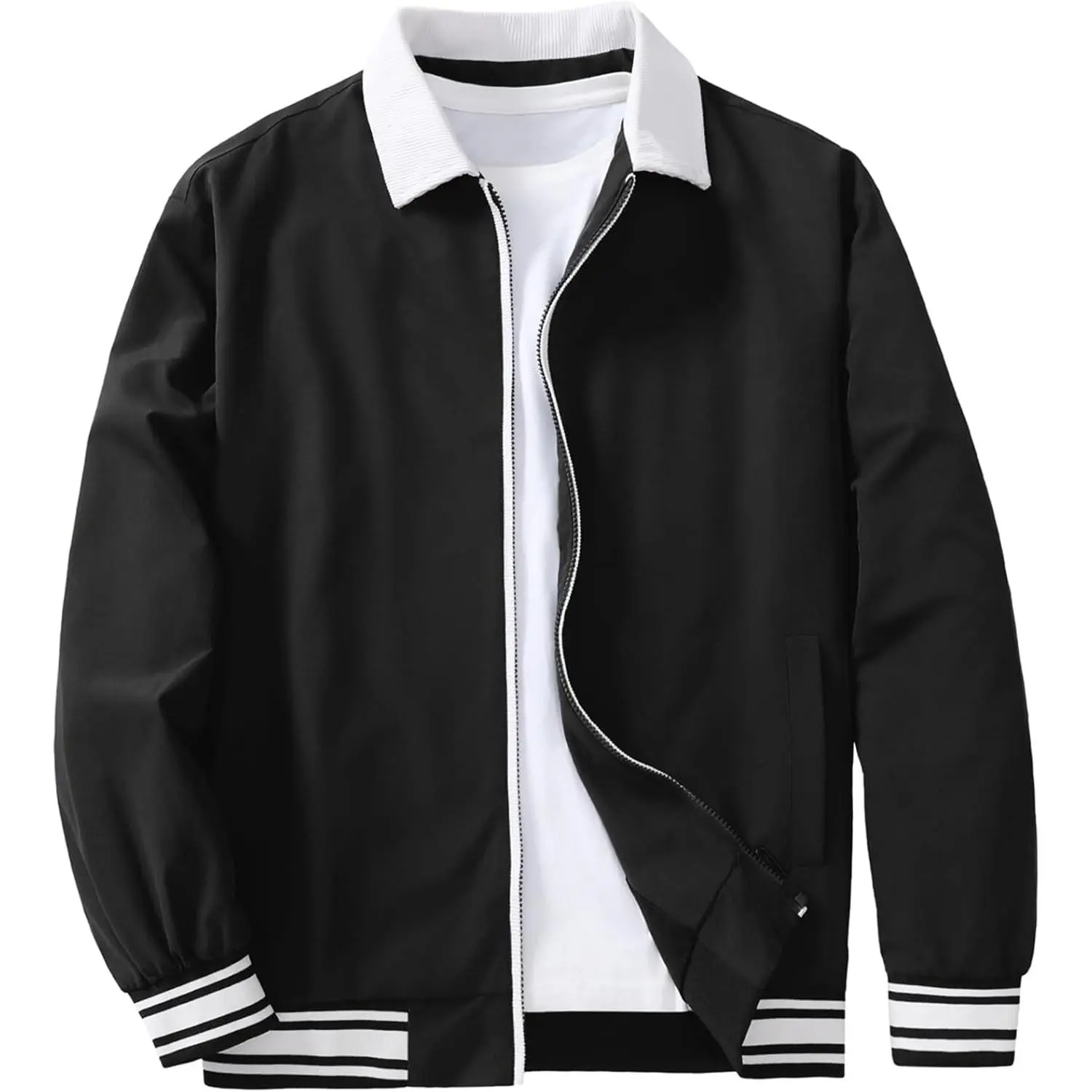 Men's Lightweight Jackets Spring Fall Fashion Casual Windbreaker Bomber Jacket