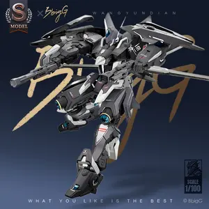 1/100 Scale Mecha Model J-20 Fighter Style, Alloy Skeleton Robot Action Figure, High Mobility Sci-Fi Warrior with Tactical Sword, Collectible