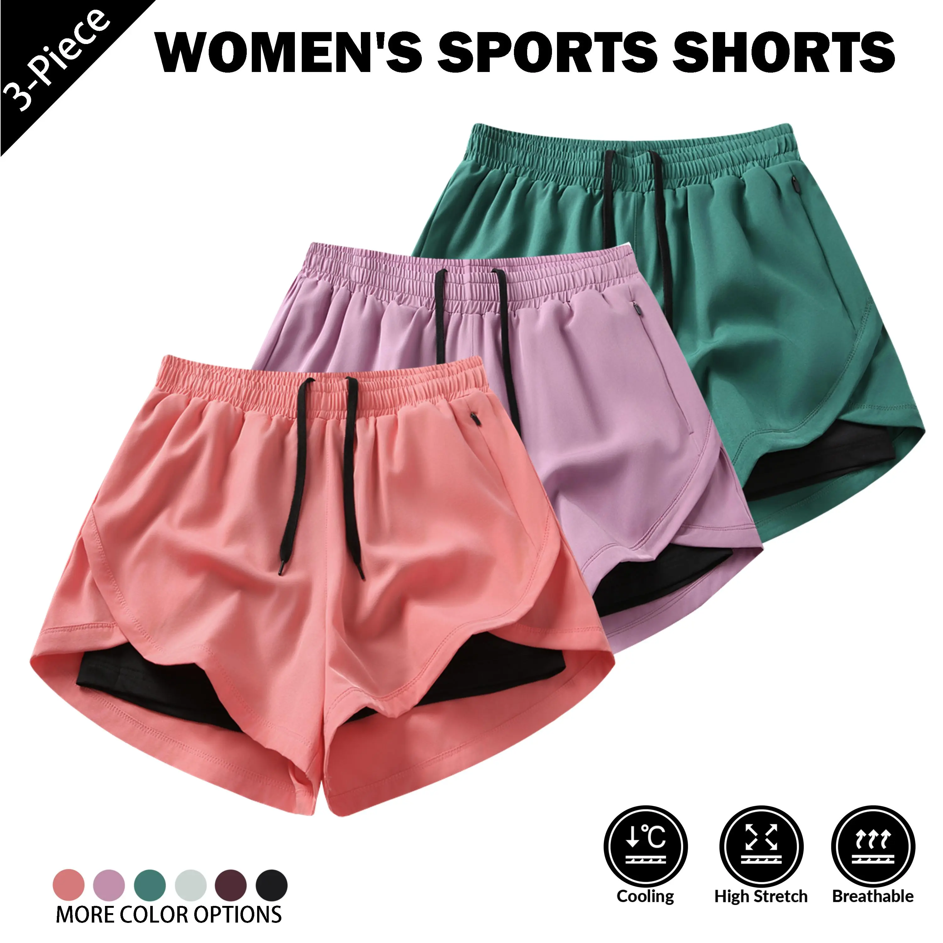 Rose Red + Light Purple + Green