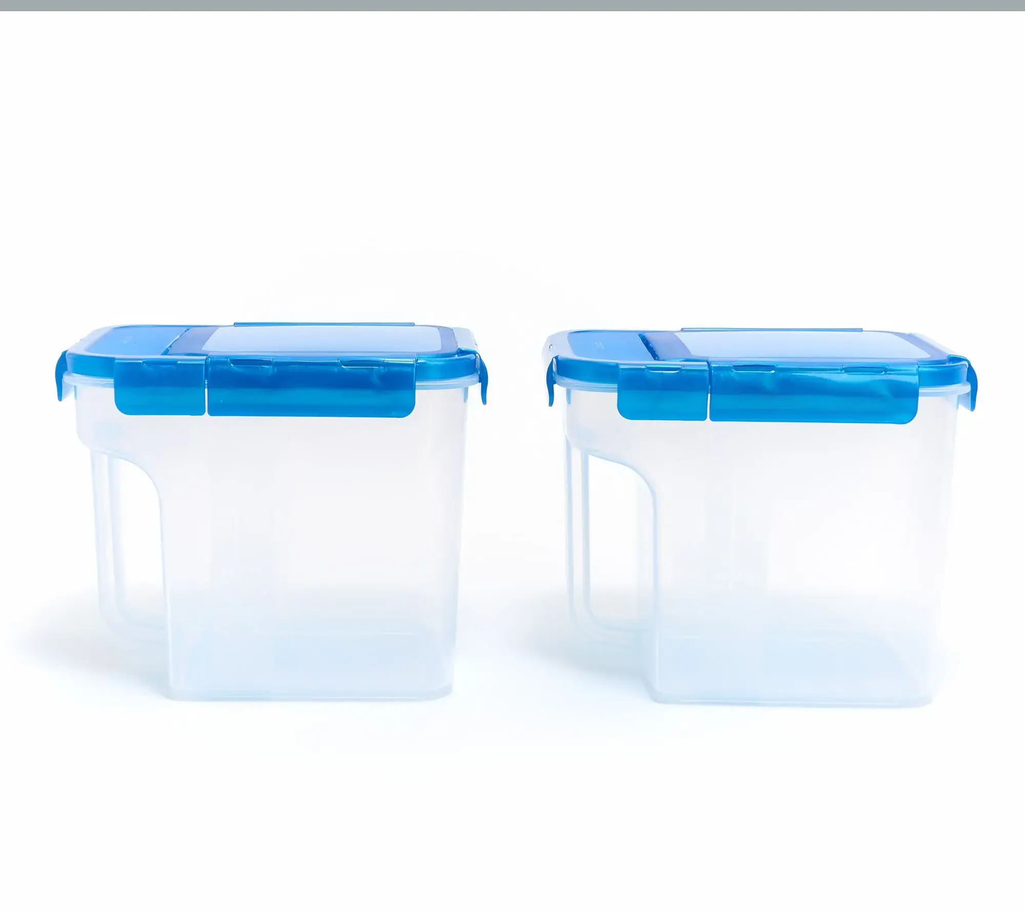 LocknLock 2-Piece 10.5-Cup Flip-Top Lidded Pantry Storage Bins with Side Handles, Home Organizer Containers