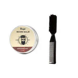 GOIPLE Sandalwood Scented Beard wax for Men Mustache Treatment Products Facial Hair Care Shea Butter for Softening and Smoothing Beards, Beard Balm Aroma