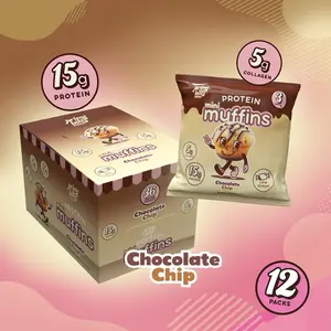 NEW Chocolate Chip Prime Bites Protein Mini Muffins - 15g Protein, Low Sugar, 5g Collagen