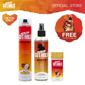All Day Got Hold | Long Lasting Care Bundle | Spritz It, Wax Stick & Sheen Spray + Anti Itch Free Gift