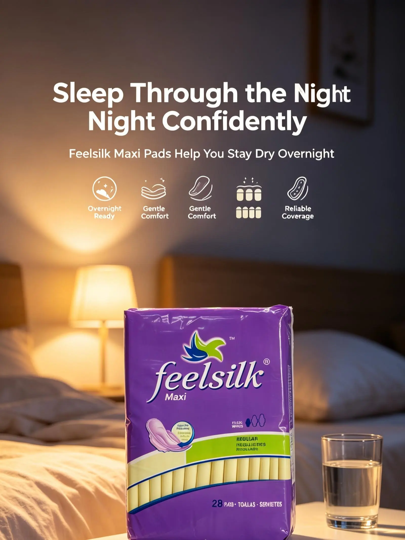 Feelsilk All-Day Leakproof Maxi Pads With Flex Wings