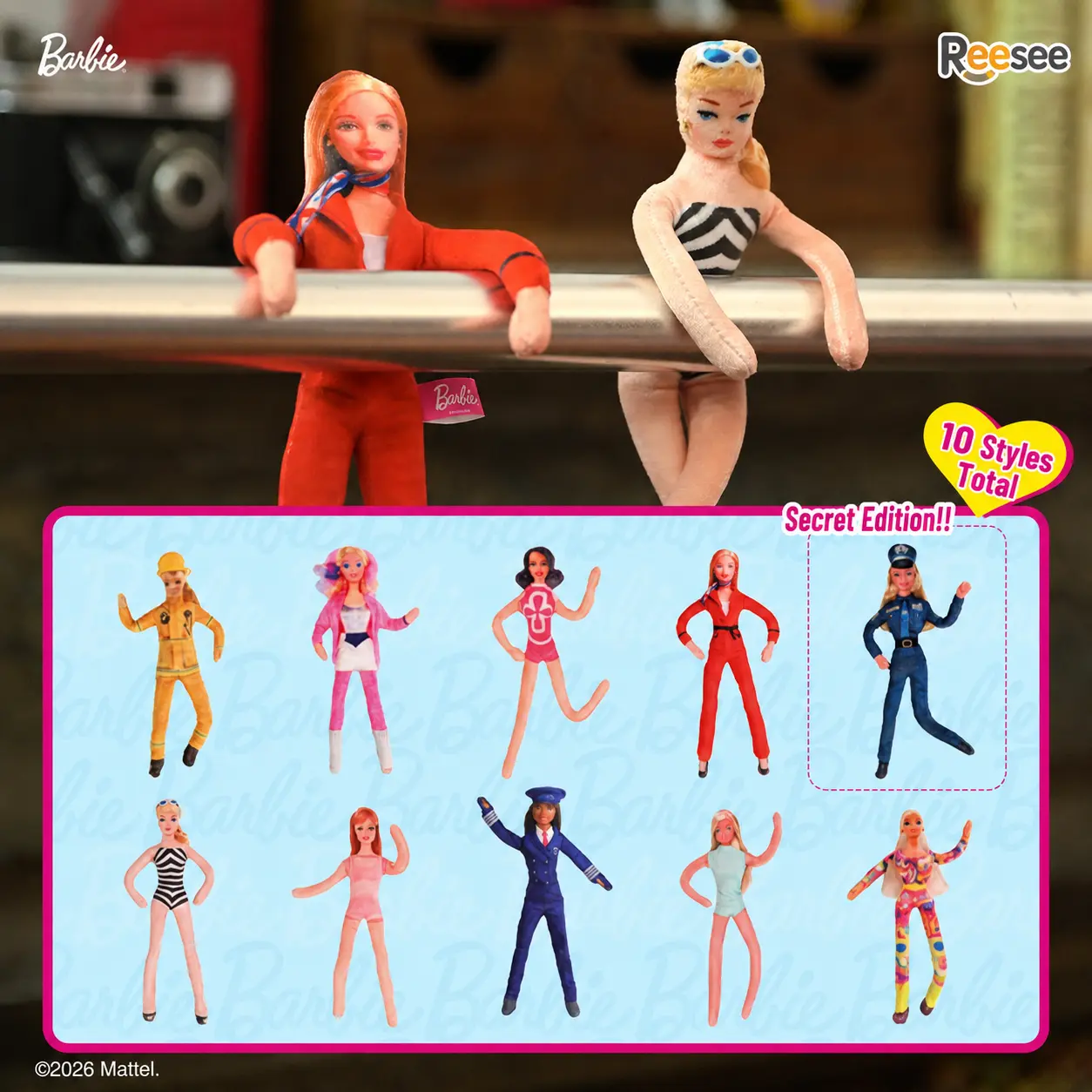 Barbie-Q Plush Blind Box soft barbecue-themed plush dolls with fun grill outfit designs cute display ornaments to brighten up your bedroom and daily bag decor